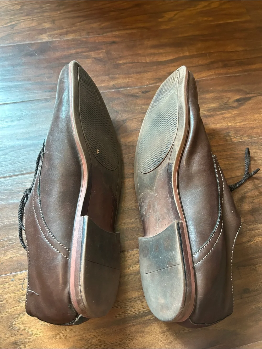 Men’s Brown Faux Leather Dress Oxford Derbies